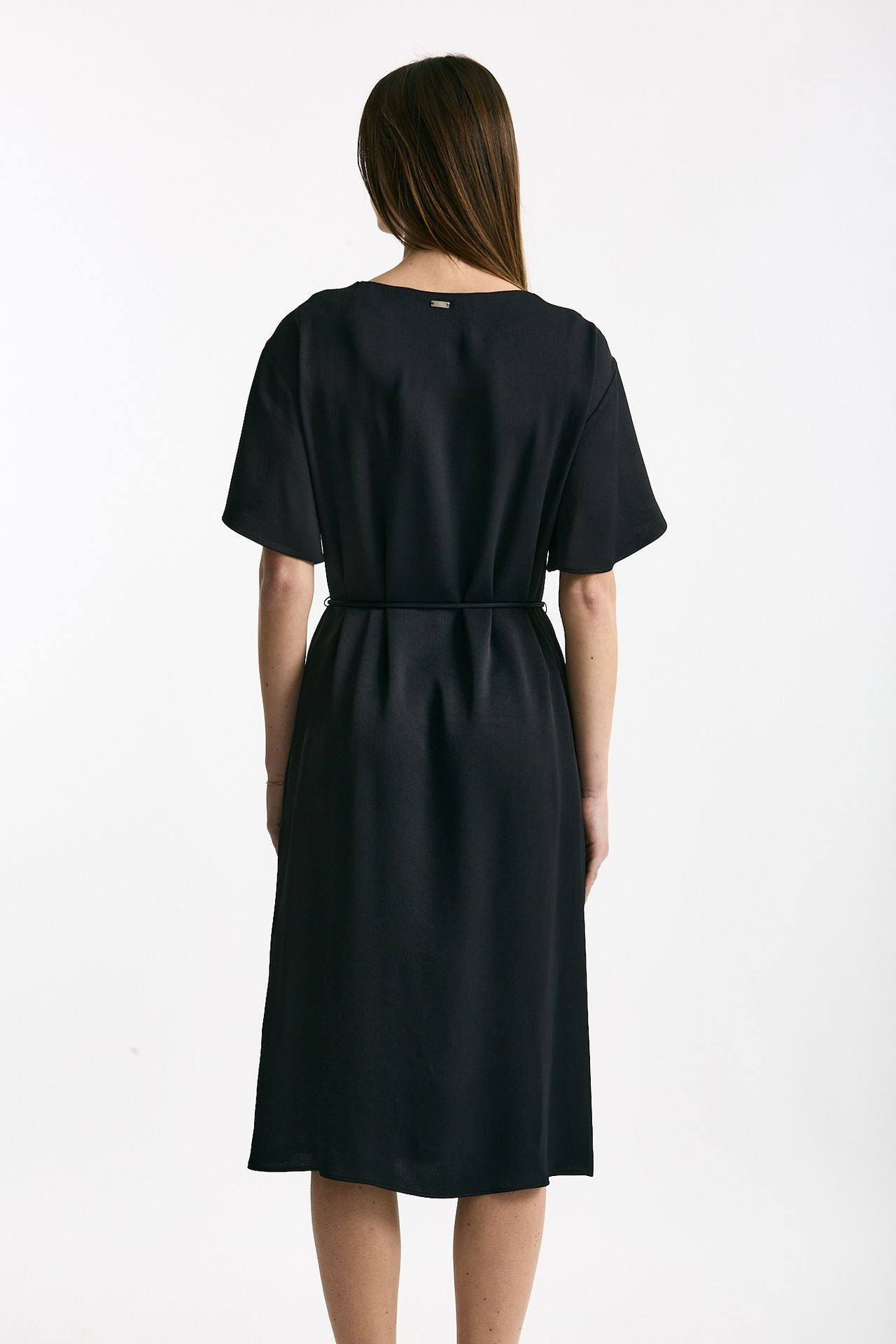 Abito midi HERNO Colore nero Collo barchetta women Herno - 2
