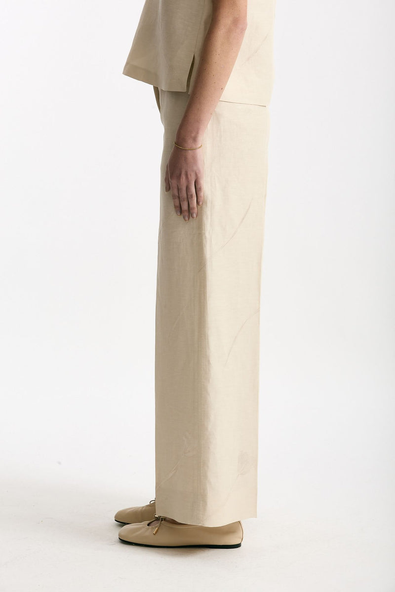 Pantalone ampio TINA in viscosa beige women Incotex - 3