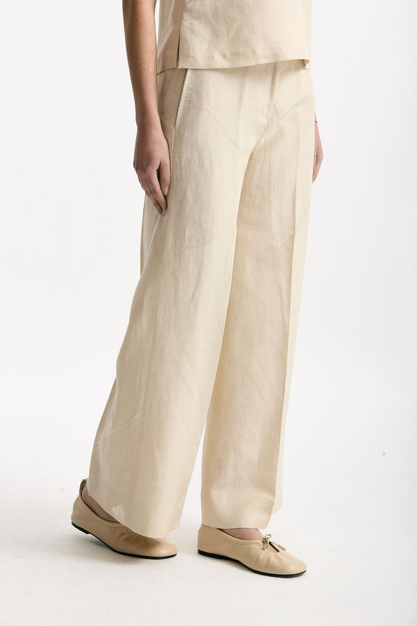 Pantalone ampio TINA in viscosa beige women Incotex