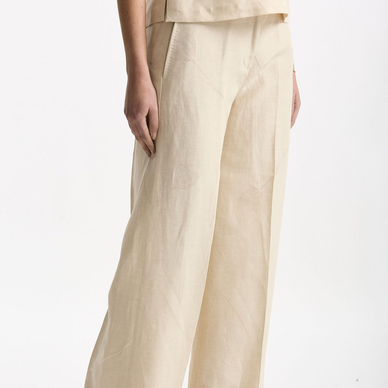 Pantalone ampio TINA in viscosa beige women Incotex - 8