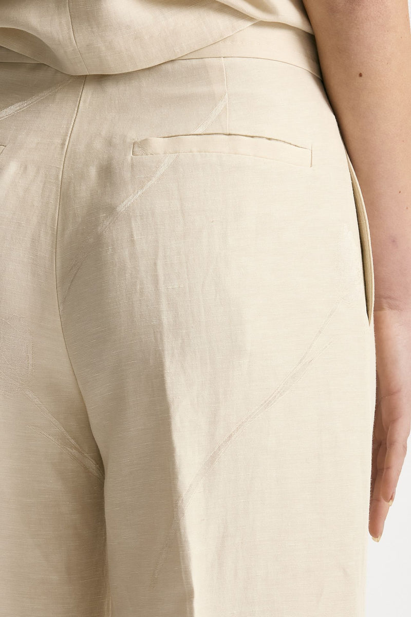 Pantalone ampio TINA in viscosa beige women Incotex - 6