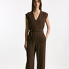 Tuta in misto seta marrone women Incotex - 7