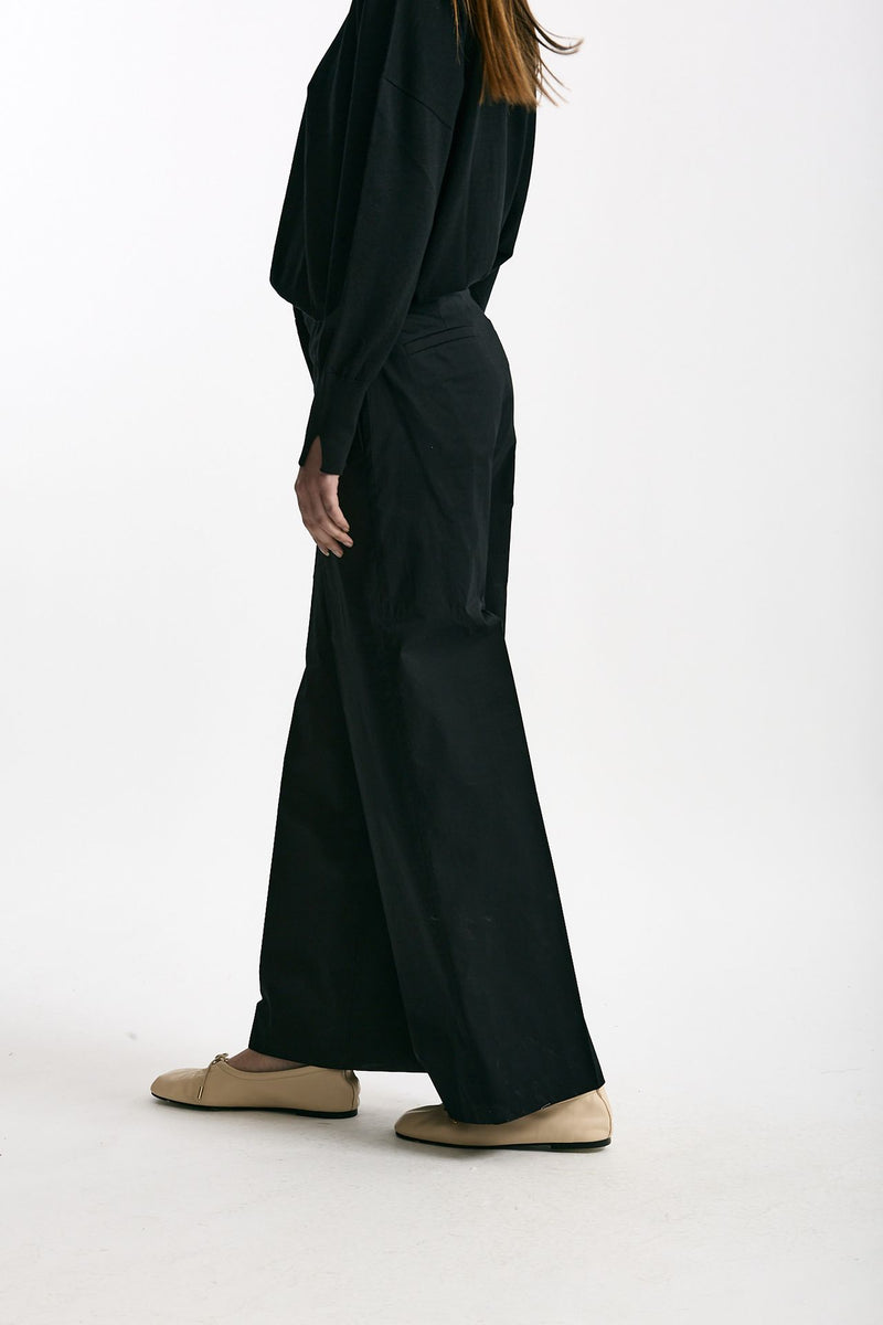 Pantalone ampio TINA nero women Incotex - 1