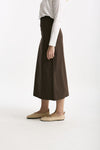 Gonna midi in cotone marrone women Incotex - 2