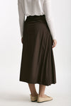 Gonna midi in cotone marrone women Incotex - 4