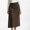 Gonna midi in cotone marrone women Incotex - 6