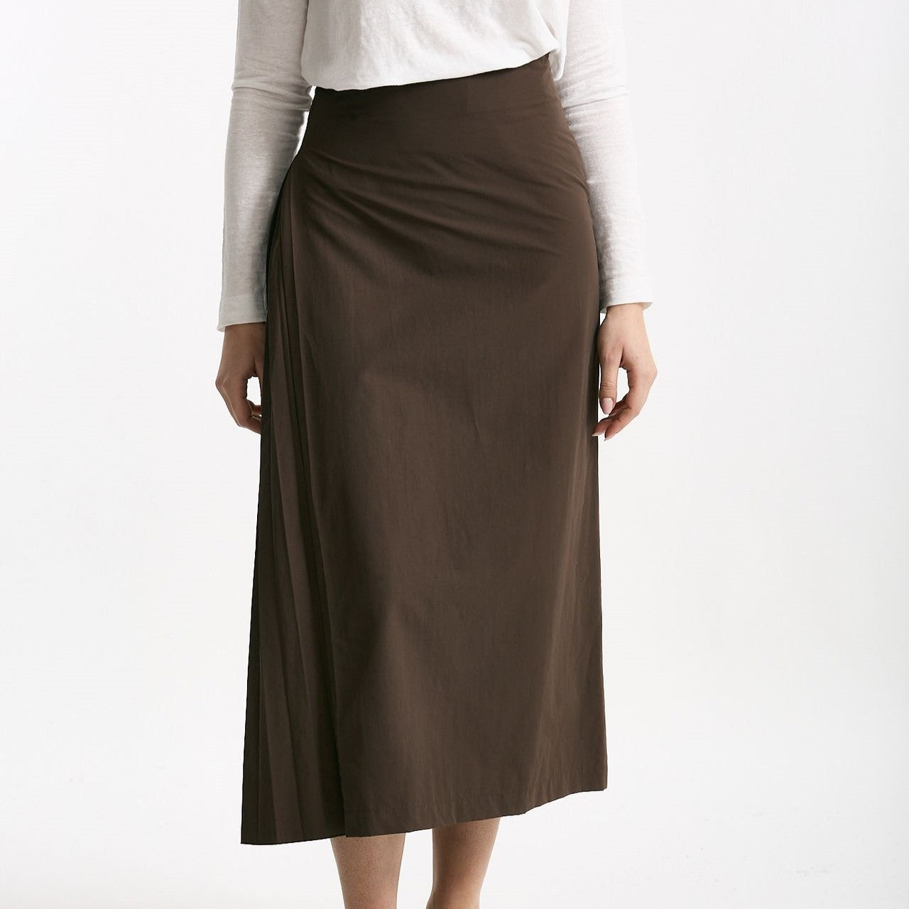 Gonna midi in cotone marrone women Incotex - 6