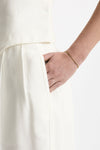 Pantalone vita alta in viscosa bianco women Iro - 5