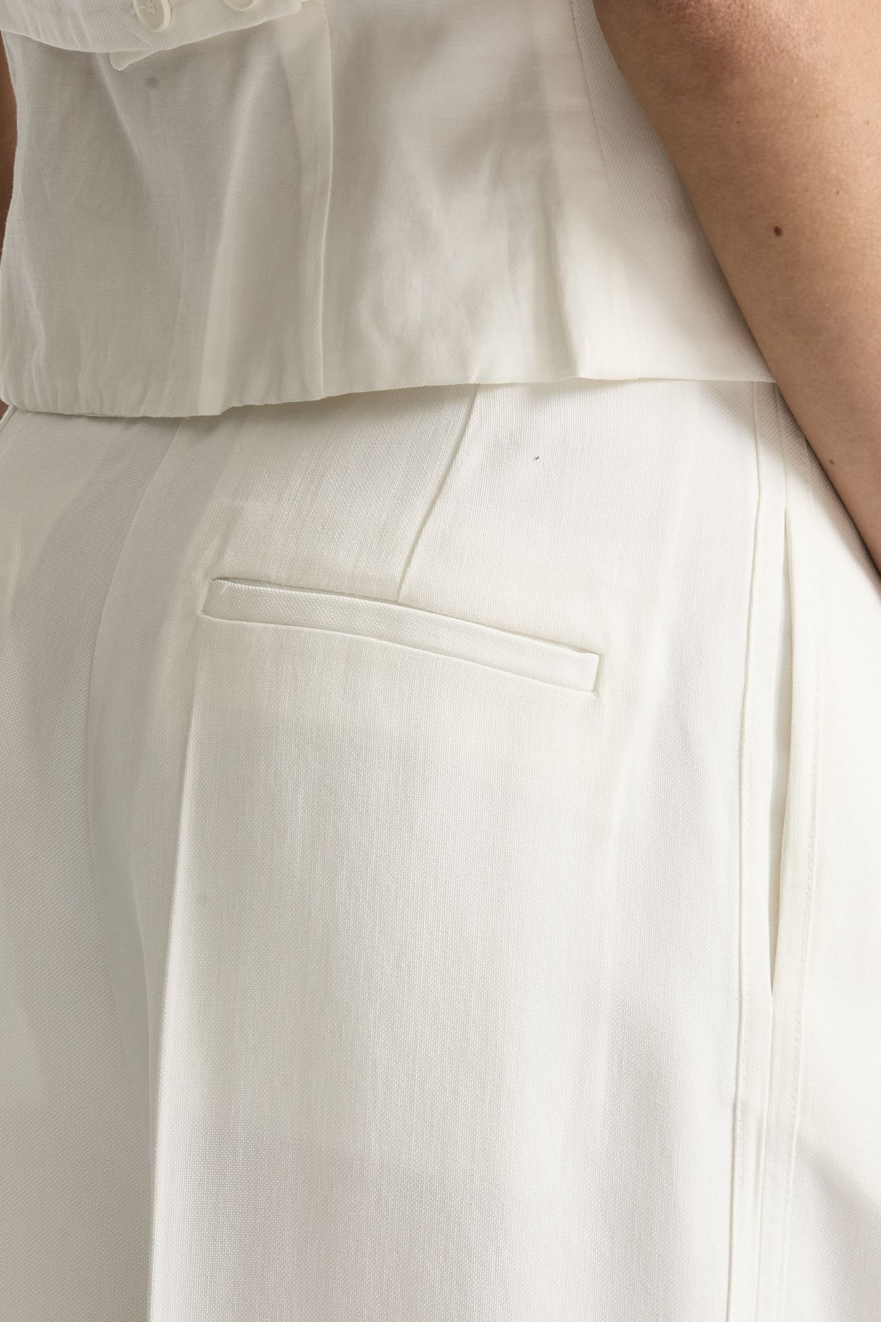 Pantalone vita alta in viscosa bianco women Iro - 6