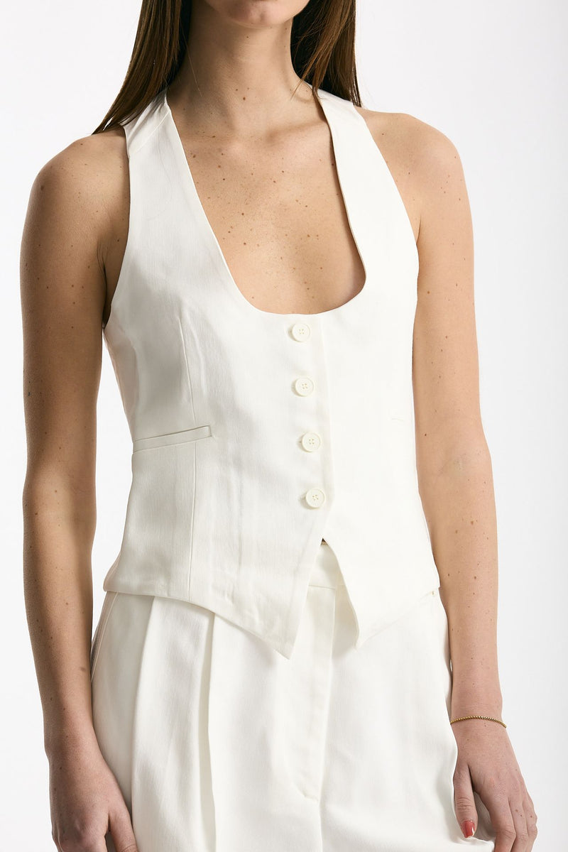 Gilet scollato in viscosa bianco women Iro - 4