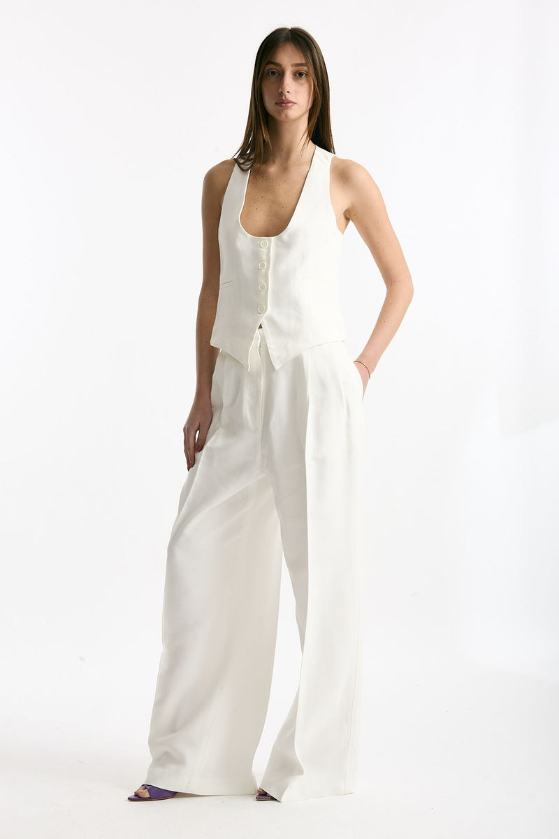 Gilet scollato in viscosa bianco women Iro - 5