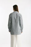 Camicia over rigata rigata grigia e bianca women Iro - 3