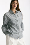 Camicia over rigata rigata grigia e bianca women Iro - 4