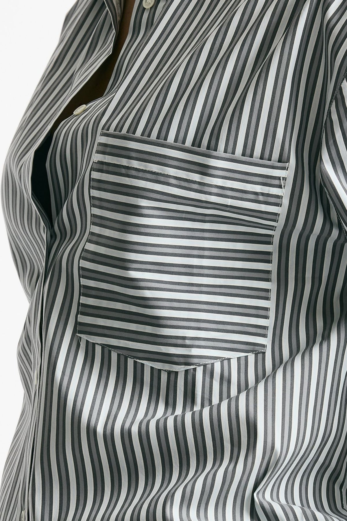 Camicia over rigata rigata grigia e bianca women Iro - 5