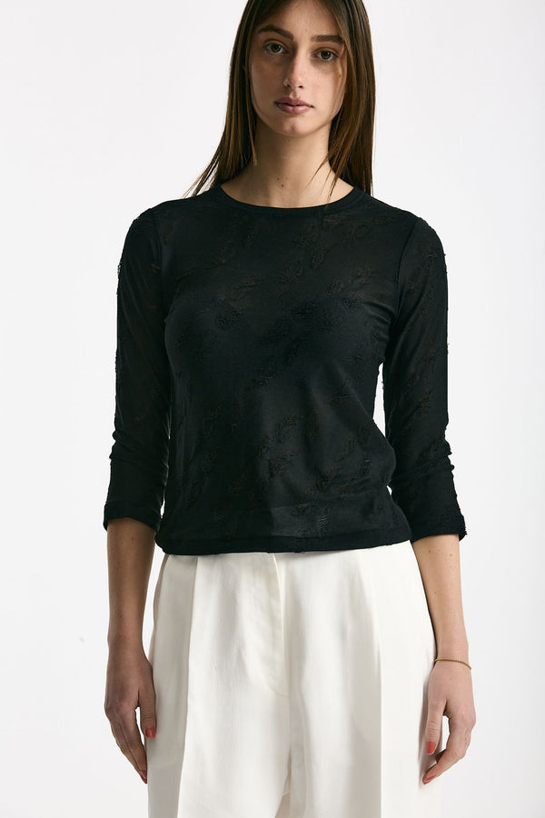 T-shirt girocollo lavorata nero women Iro