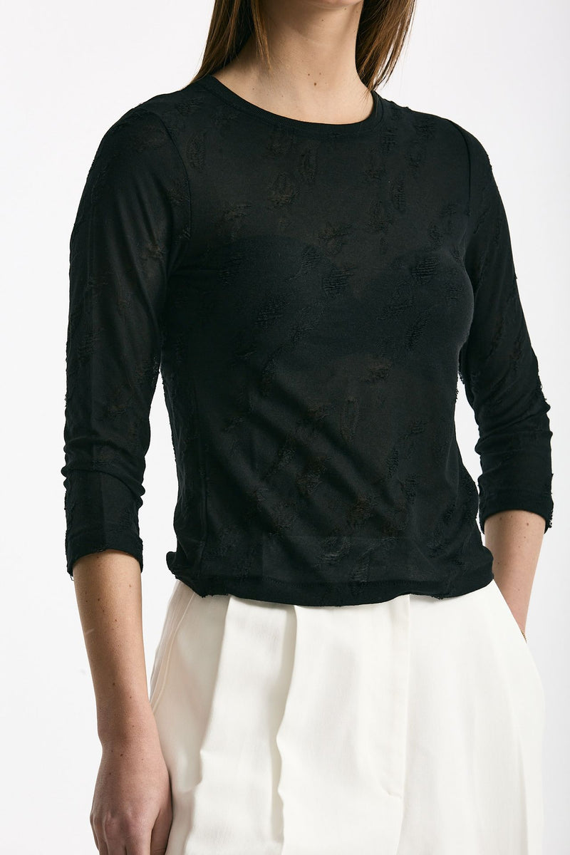 T-shirt girocollo lavorata nero women Iro - 4