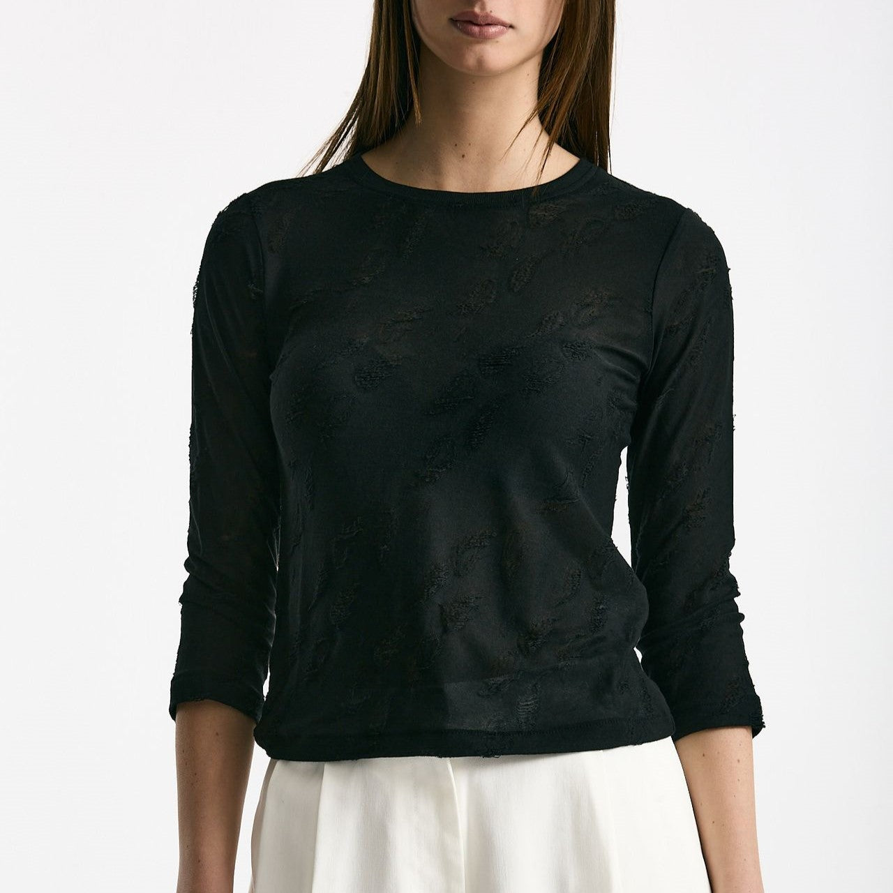 T-shirt girocollo lavorata nero women Iro - 6