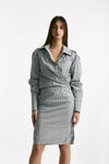 Abito rigato rigato grigio e bianco women Iro - 1