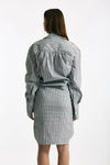 Abito rigato rigato grigio e bianco women Iro - 3