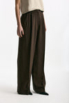 Pantalone vita alta in viscosa marrone women Iro - 4