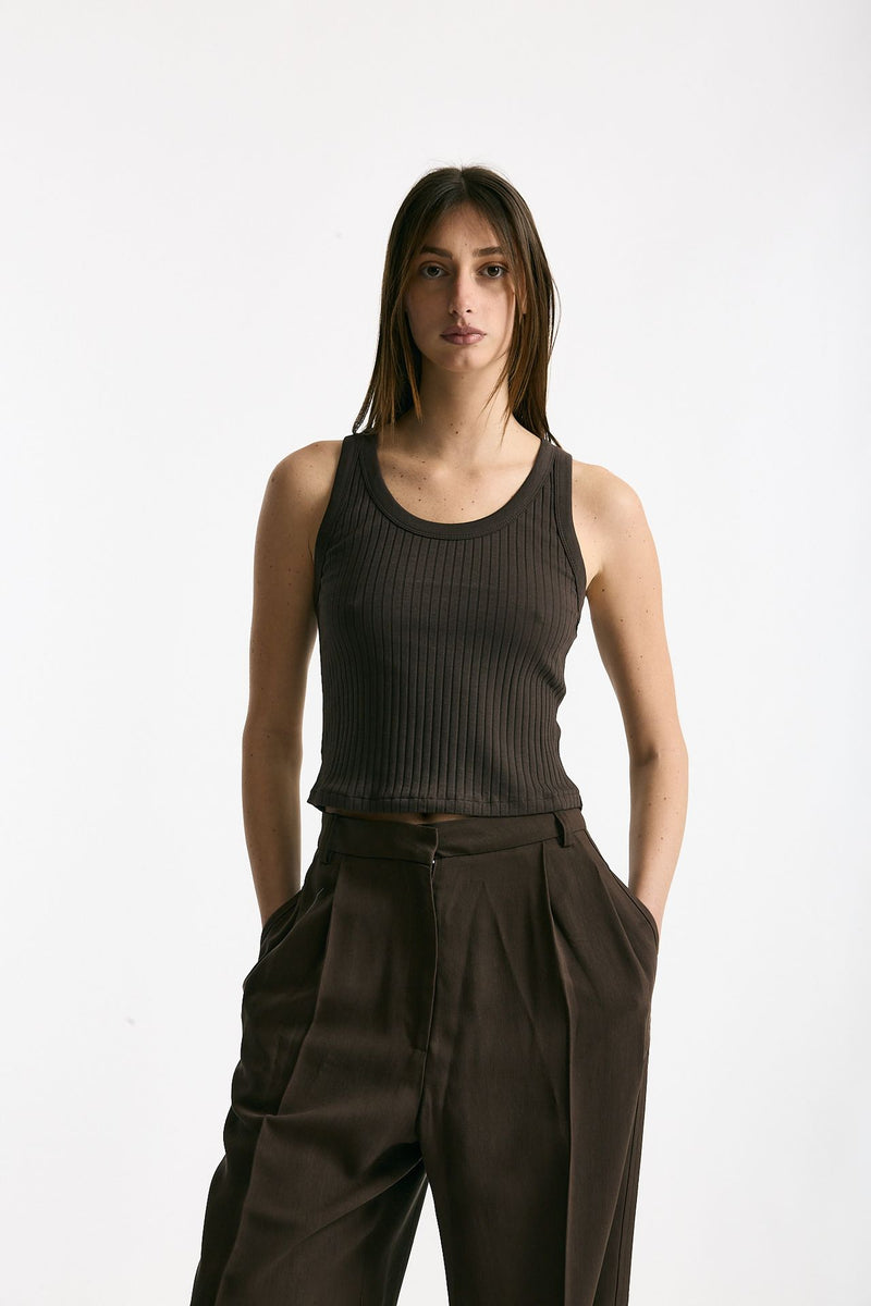 Top a costine marrone women Iro - 1