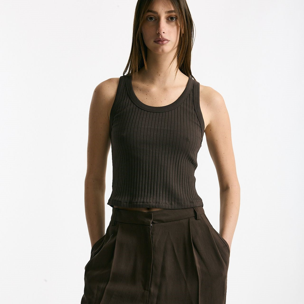 Top a costine marrone women Iro - 4