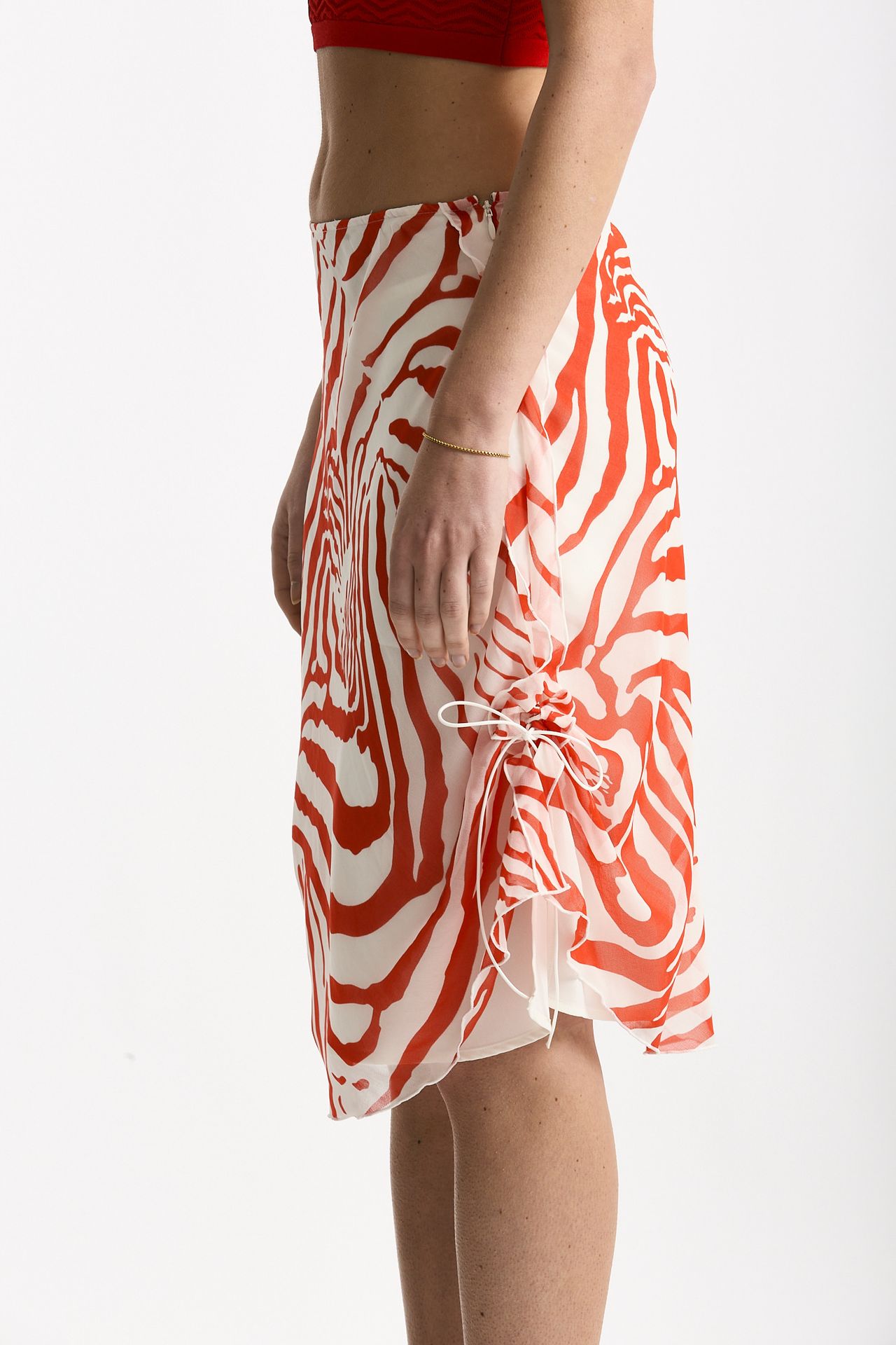 Gonna vita regolare in fantasia bianco e rosso women Iro - 3