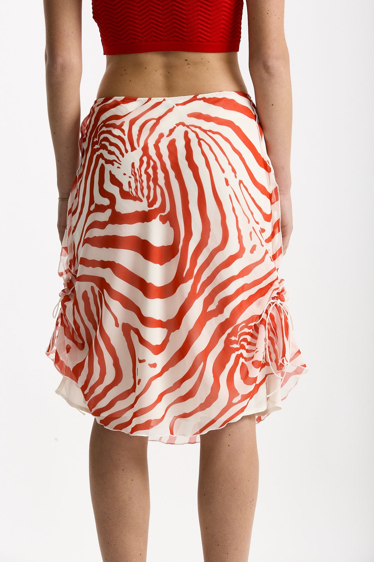 Gonna vita regolare in fantasia bianco e rosso women Iro - 5