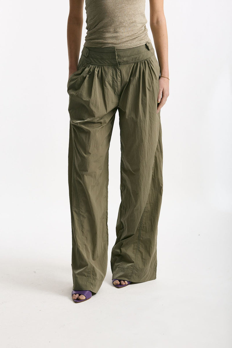 Pantalone vita regolare in tessuto tecnico verde women Iro - 1