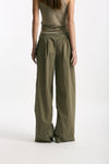 Pantalone vita regolare in tessuto tecnico verde women Iro - 2