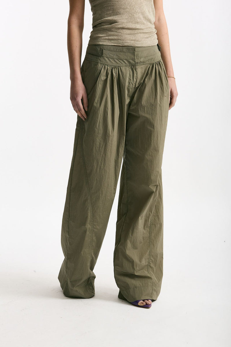 Pantalone vita regolare in tessuto tecnico verde women Iro - 3