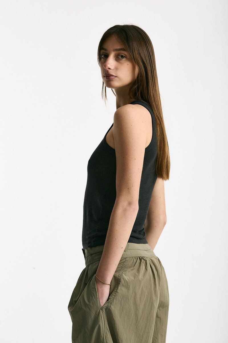 Top in lino nero women Iro - 1