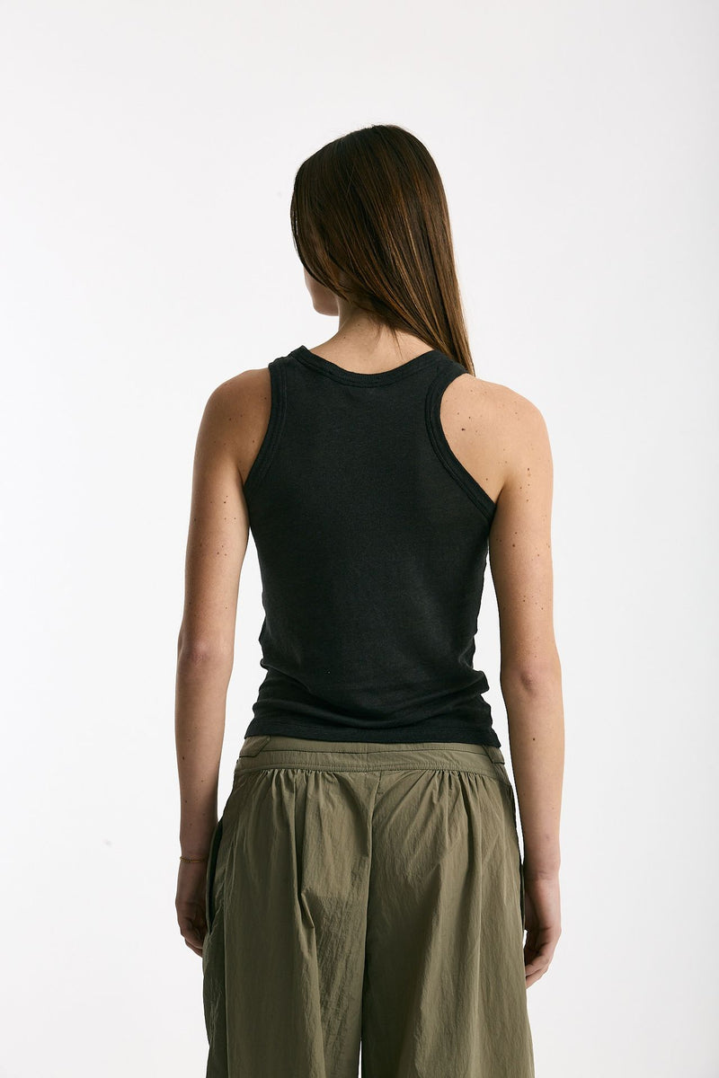 Top in lino nero women Iro - 3