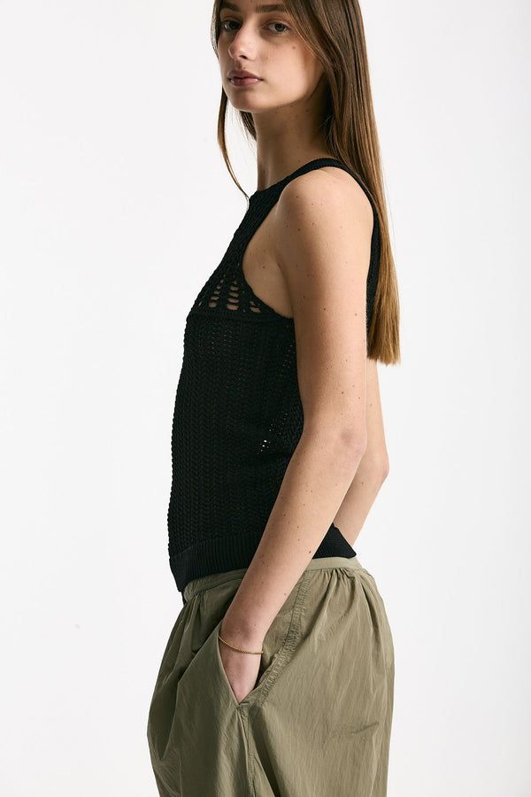 Top girocollo lavorato nero women Iro