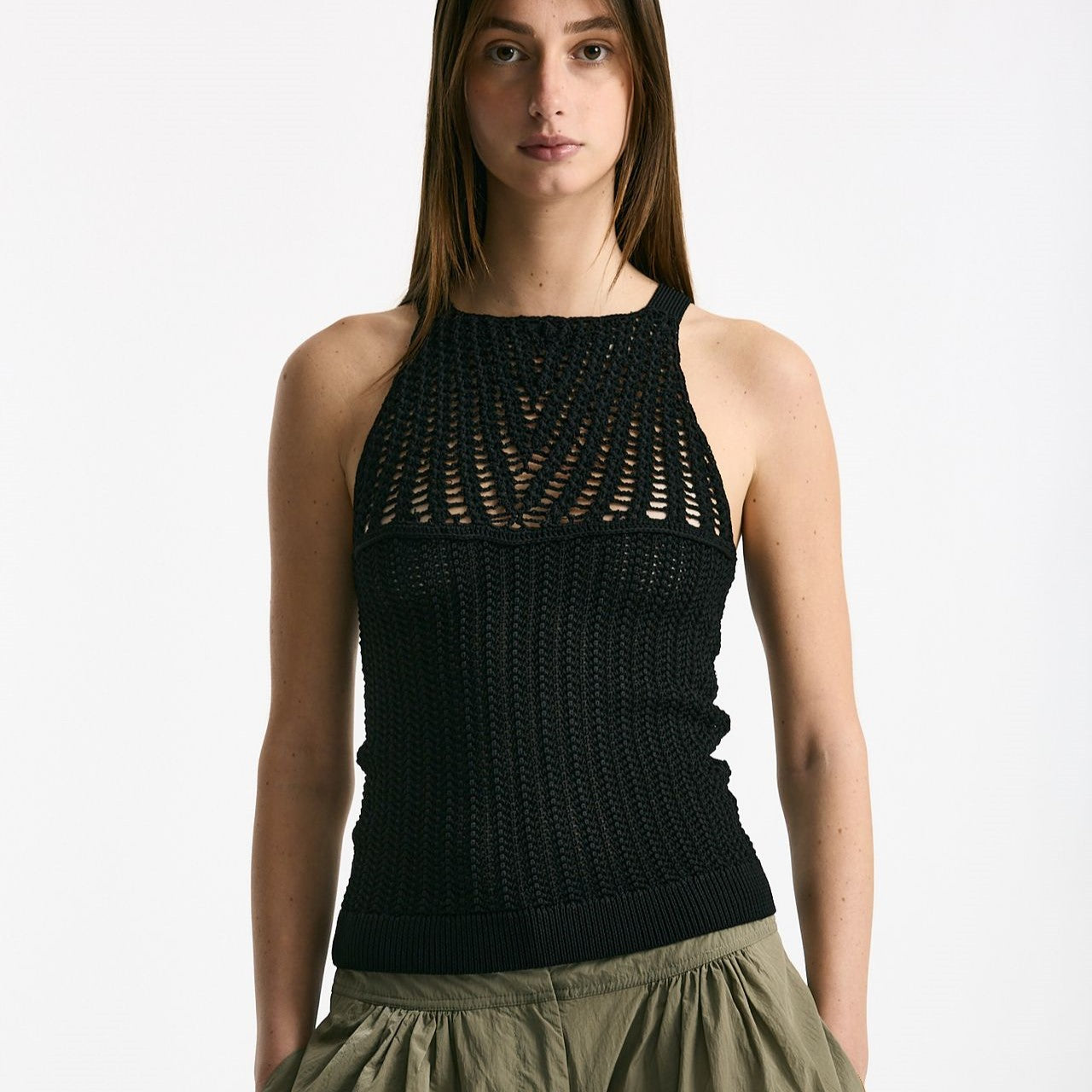Top girocollo lavorato nero women Iro - 5