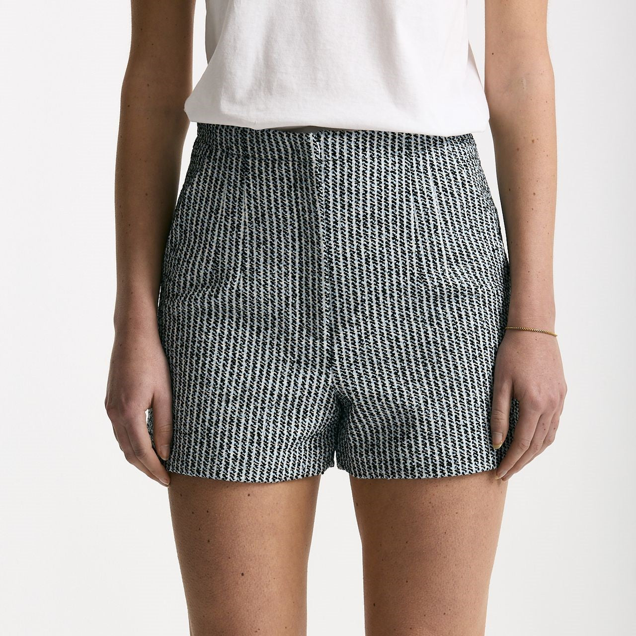 Short lavorati bianco nero e azzurro women Iro - 6