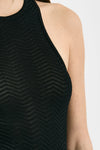 Body lavorato nero women Laneus - 4