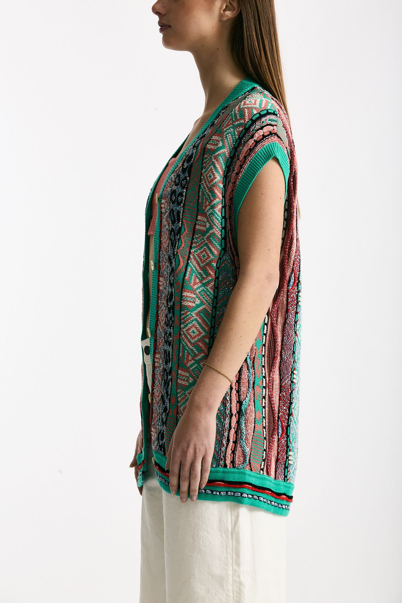 Cardigan jaquard Multicolor women Laneus - 3