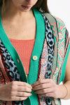 Cardigan jaquard Multicolor women Laneus - 5