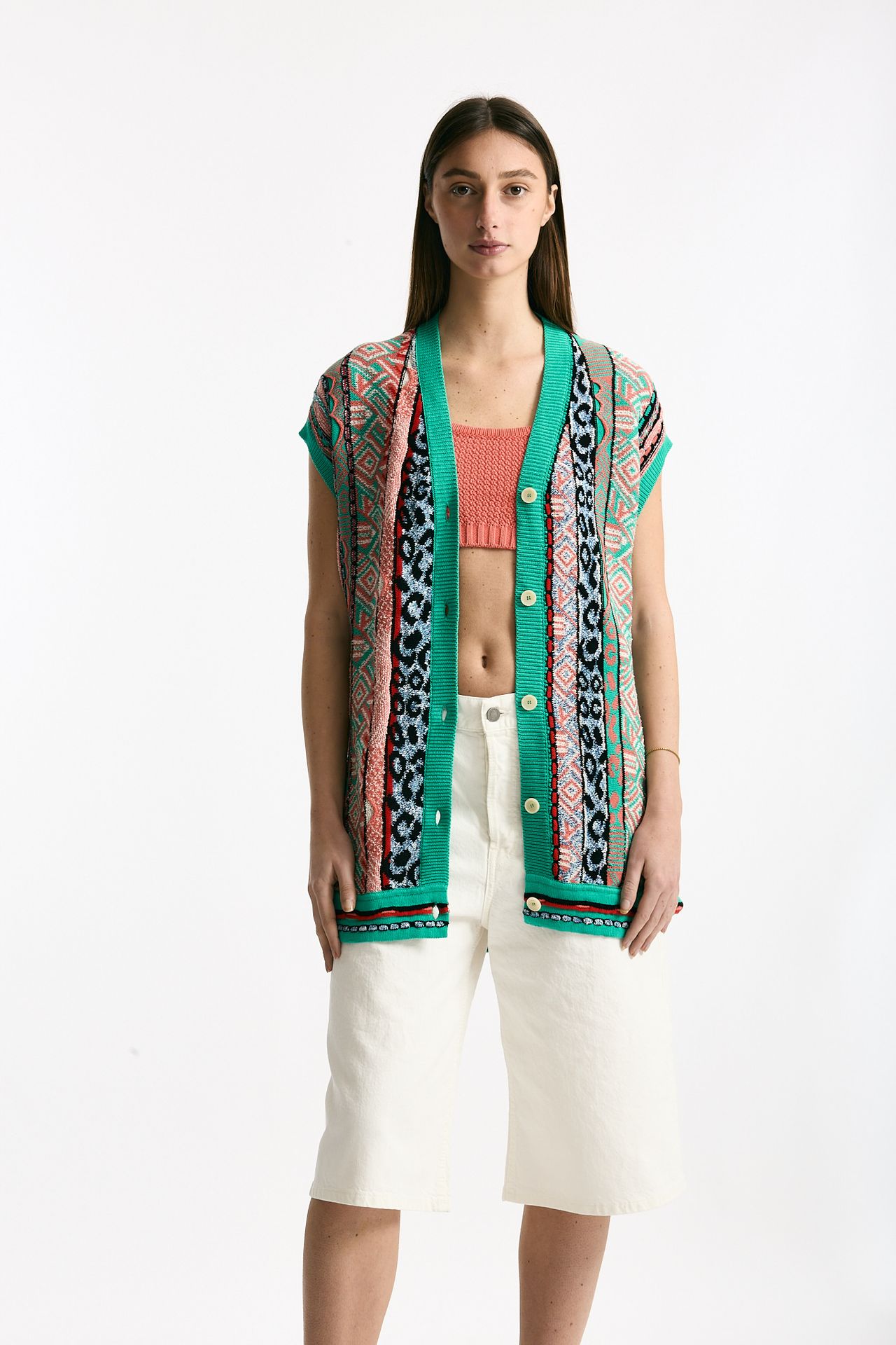Cardigan jaquard Multicolor women Laneus - 2