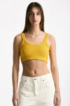 Crop top lavorato giallo women Laneus - 2