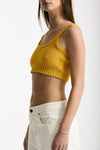 Crop top lavorato giallo women Laneus - 1