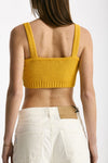 Crop top lavorato giallo women Laneus - 3