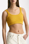 Crop top lavorato giallo women Laneus - 4