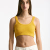 Crop top lavorato giallo women Laneus - 5