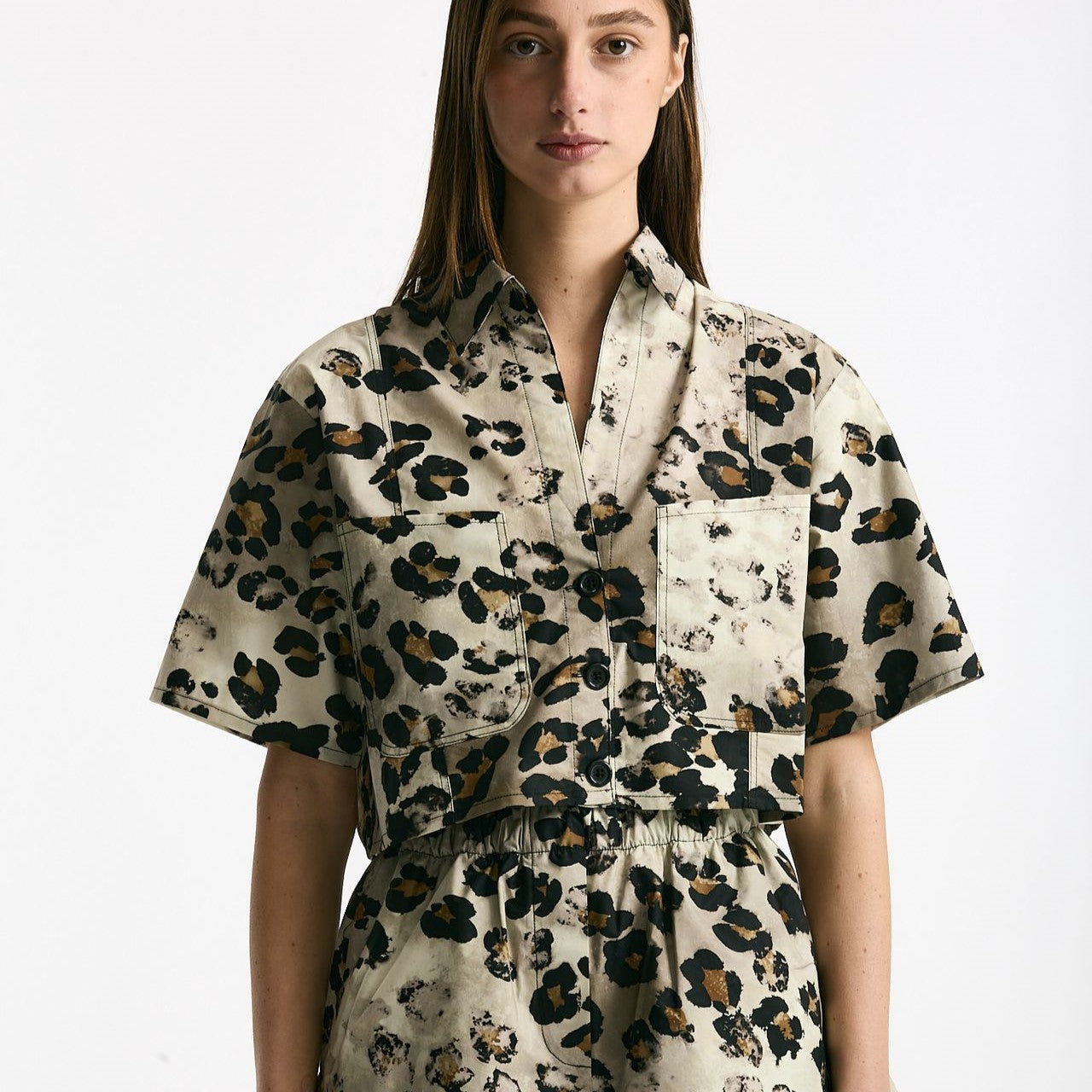 Camicia crop animalier women Laneus - 6