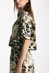 Camicia crop animalier women Laneus - 2