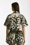 Camicia crop animalier women Laneus - 3