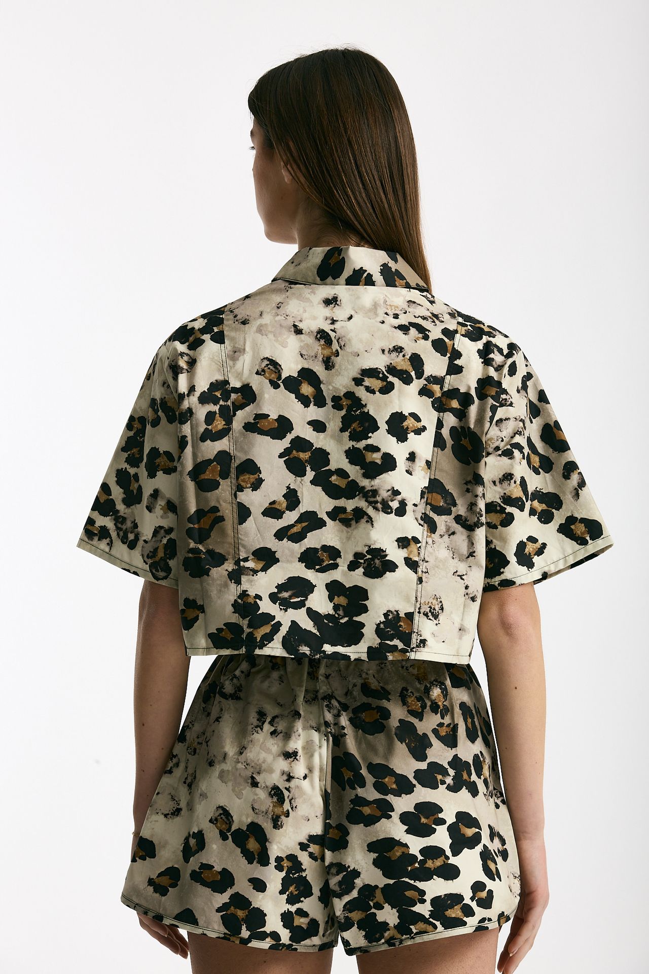 Camicia crop animalier women Laneus - 3