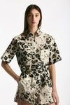 Camicia crop animalier women Laneus - 1